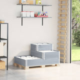 Vidaxx jardinière surélevée 3 couches 120x80 cm bois de pin massif gris
