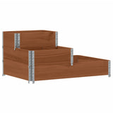 Vidaxx jardinière surélevée 3 couches 120x80 cm bois de pin massif marron