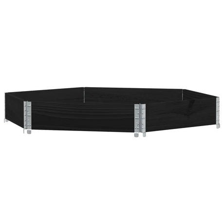 Vidaxx jardinière surélevée hexagonale 160x160 cm bois de pin noir