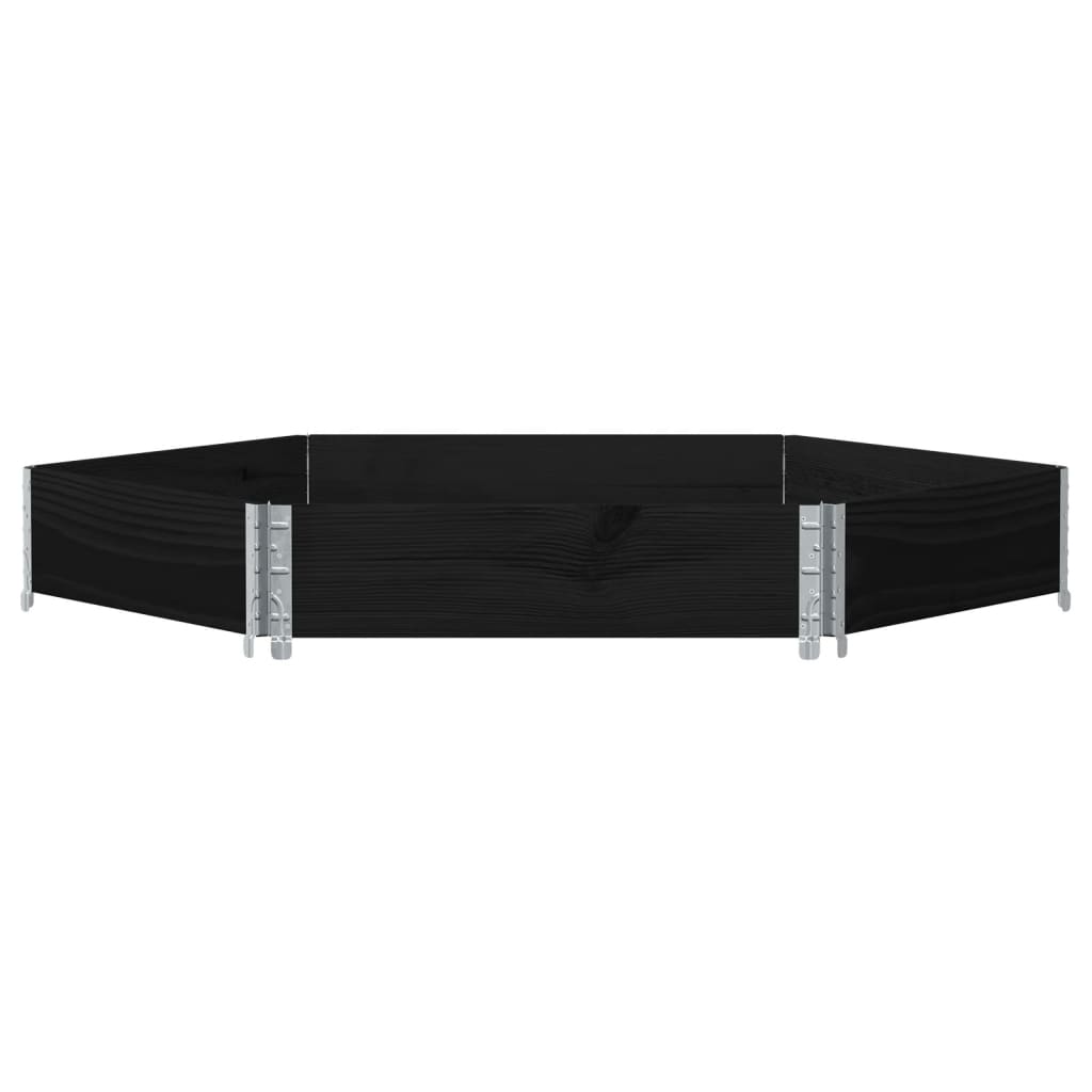 Vidaxx jardinière surélevée hexagonale 160x160 cm bois de pin noir