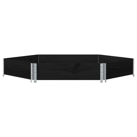 Vidaxx jardinière surélevée hexagonale 160x160 cm bois de pin noir