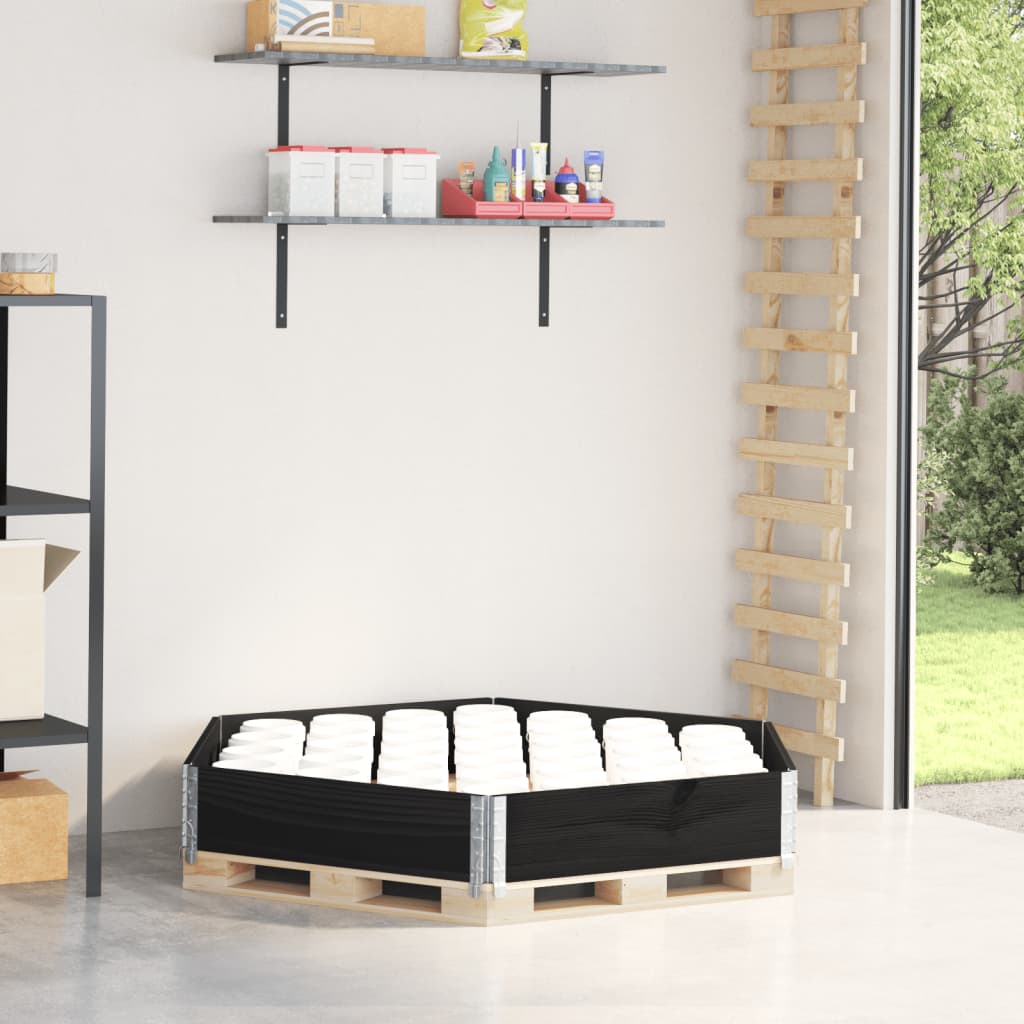 Vidaxx jardinière surélevée hexagonale 160x160 cm bois de pin noir