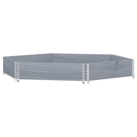 Vidaxx jardinière surélevée hexagonale 160x160 cm bois de pin gris