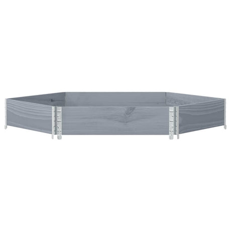 Vidaxx jardinière surélevée hexagonale 160x160 cm bois de pin gris