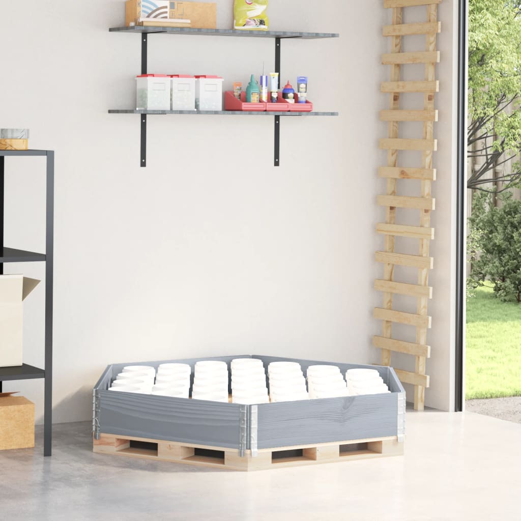 Vidaxx jardinière surélevée hexagonale 160x160 cm bois de pin gris