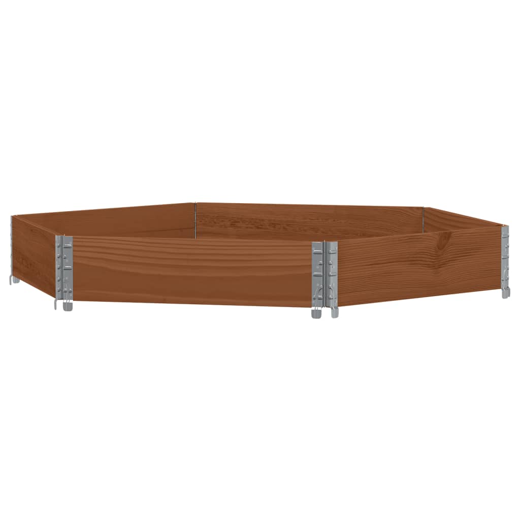 Vidaxx jardinière surélevée hexagonale 160x160 cm bois de pin marron