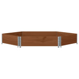 Vidaxx jardinière surélevée hexagonale 160x160 cm bois de pin marron