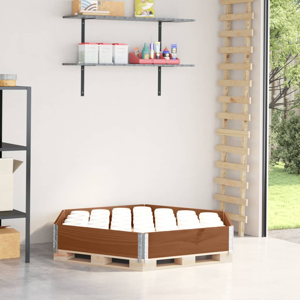 Vidaxx jardinière surélevée hexagonale 160x160 cm bois de pin marron