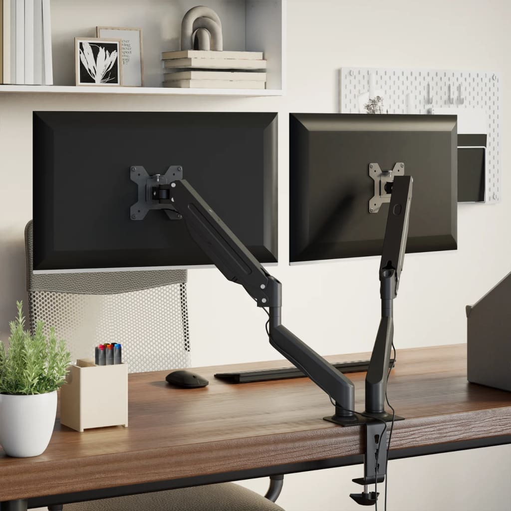 VidaXL supports de moniteur écran 27 pouces ressort à gaz 20 kg