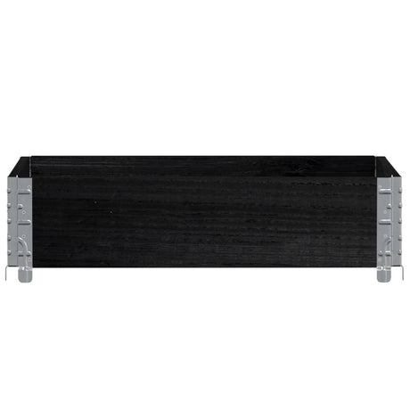 Vidaxx jardinière 80x60 cm bois de pin massif noir