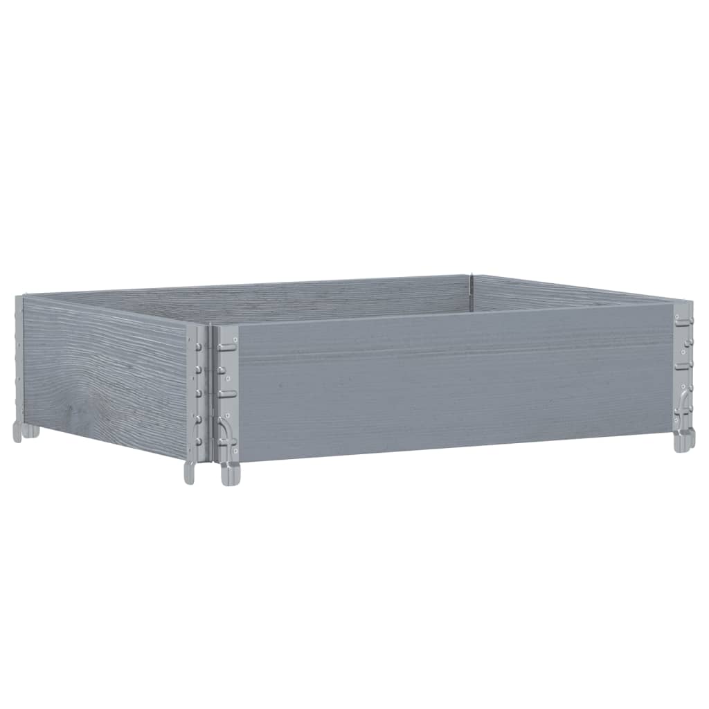 Vidaxx jardinière 80x60 cm bois de pin massif gris