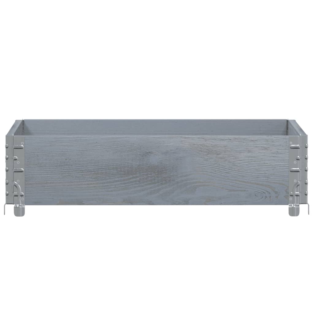 Vidaxx jardinière 80x60 cm bois de pin massif gris