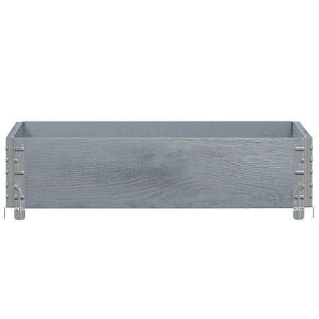 Vidaxx jardinière 80x60 cm bois de pin massif gris