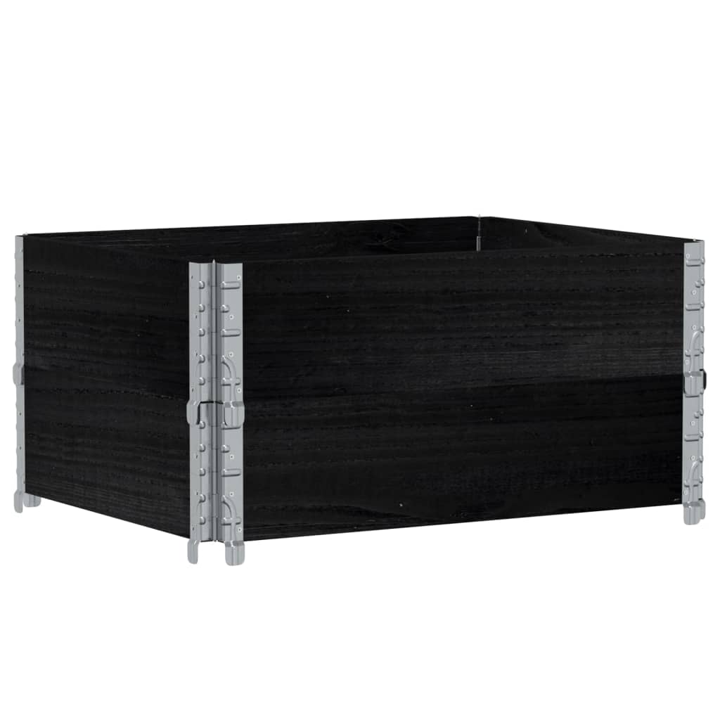 Vidaxx jardinière 80x60 cm bois de pin massif noir