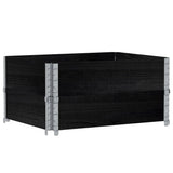 Vidaxx jardinière 80x60 cm bois de pin massif noir