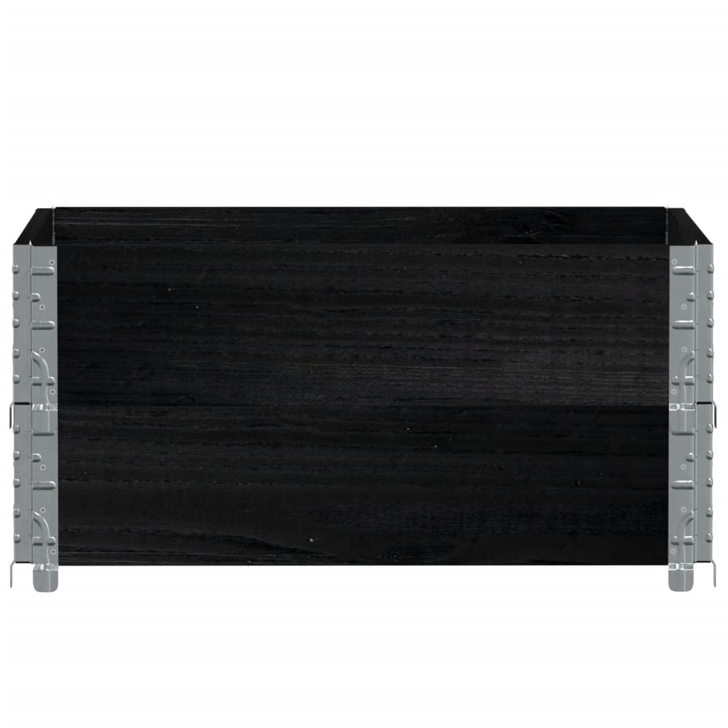 Vidaxx jardinière 80x60 cm bois de pin massif noir