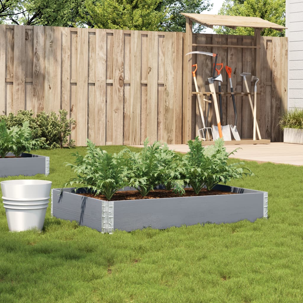 Vidaxx jardinière 120x80 cm bois de pin massif gris