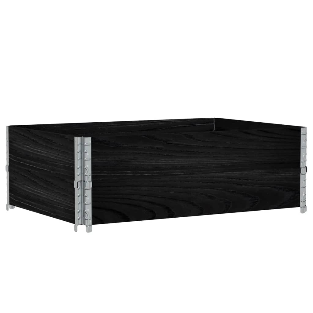 Vidaxx jardinière 120x80 cm bois de pin massif noir
