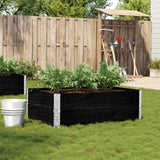 Vidaxx jardinière 120x80 cm bois de pin massif noir