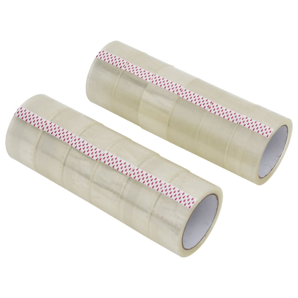 VidaXL Rubans d'emballage 12 pcs 48 mm x 66 m transparent