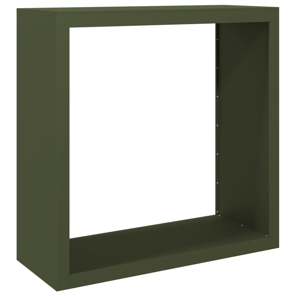 Vidaxx support à bois de chauffage 100x40x100 cm acier vert