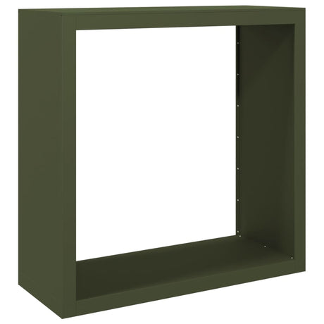 Vidaxx support à bois de chauffage 100x40x100 cm acier vert