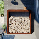 Vidaxx support à bois de chauffage 100x40x100 cm en acier résistant aux intempéries