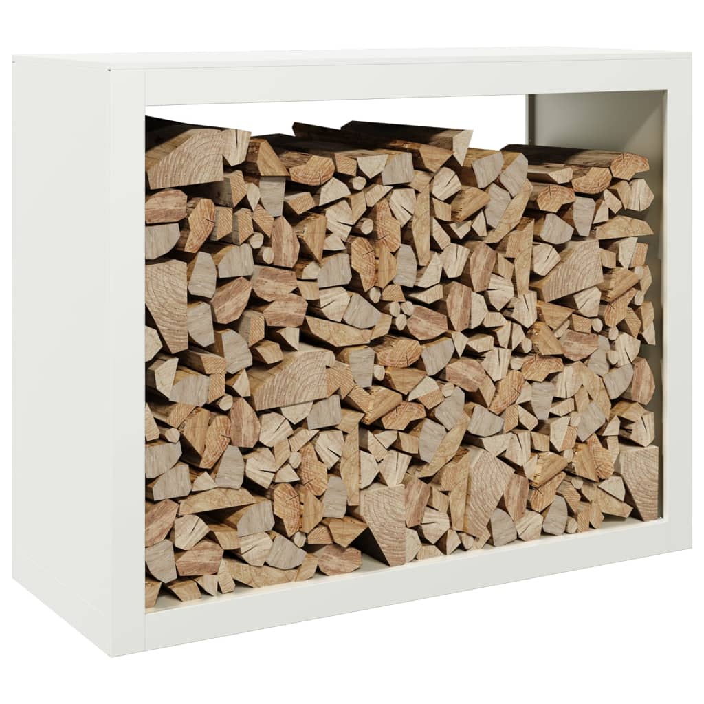 Vidaxx support à bois de chauffage 100x40x80 cm acier blanc