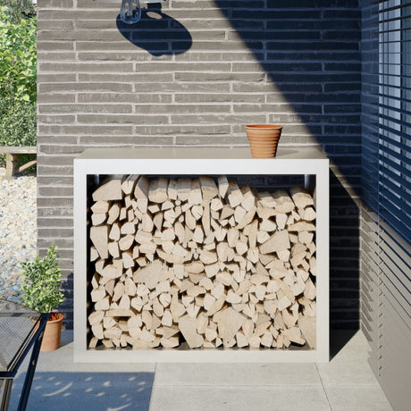 Vidaxx support à bois de chauffage 100x40x80 cm acier blanc