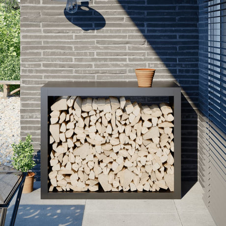 Vidaxx support à bois de chauffage 100x40x80 cm acier anthracite