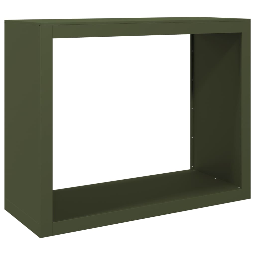 Vidaxx support à bois de chauffage 100x40x80 cm acier vert