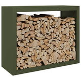 Vidaxx support à bois de chauffage 100x40x80 cm acier vert
