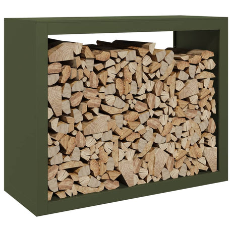 Vidaxx support à bois de chauffage 100x40x80 cm acier vert