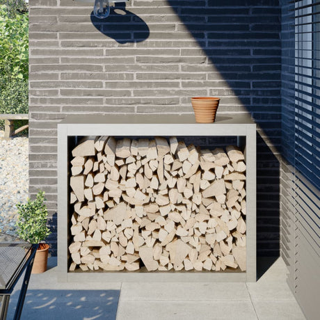 Vidaxx support à bois de chauffage 100x40x80 cm en acier inoxydable