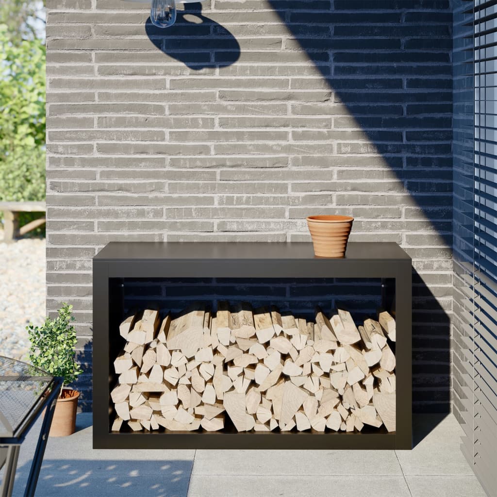 Vidaxx support à bois de chauffage 100x40x60 cm acier noir