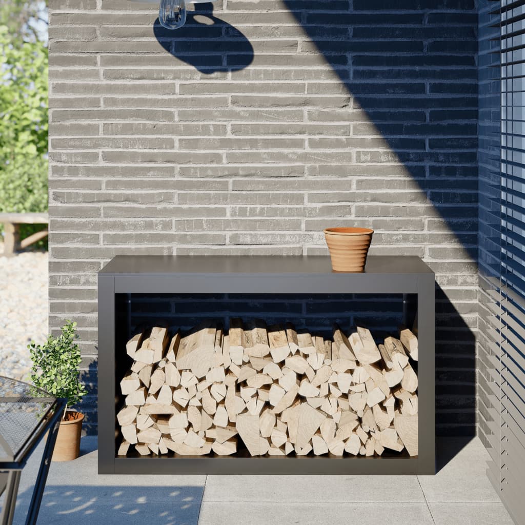 Vidaxx support à bois de chauffage 100x40x60 cm acier anthracite