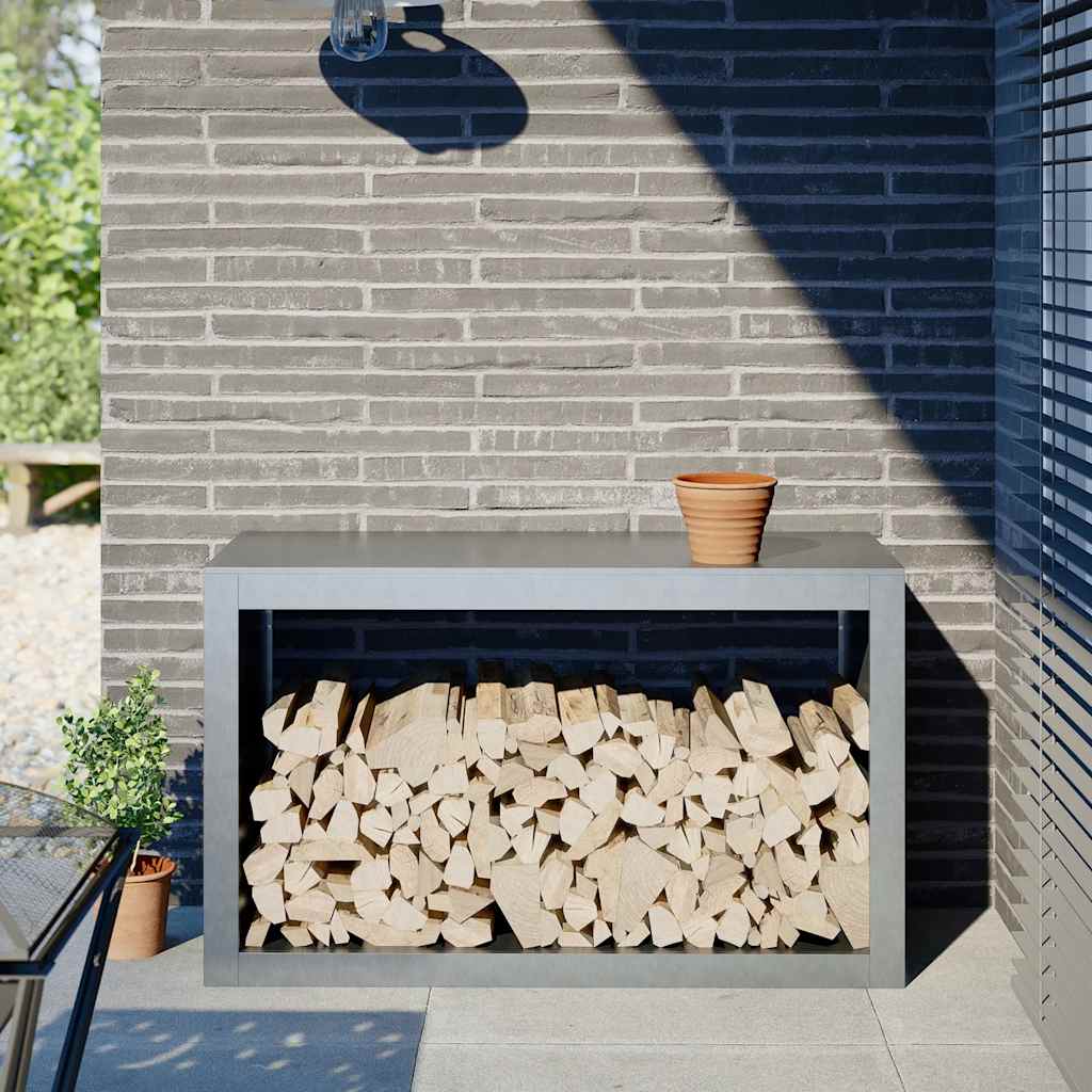Vidaxx support à bois de chauffage 100x40x60 cm en acier galvanisé
