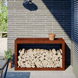 Vidaxx support à bois de chauffage 100x40x60 cm en acier résistant aux intempéries