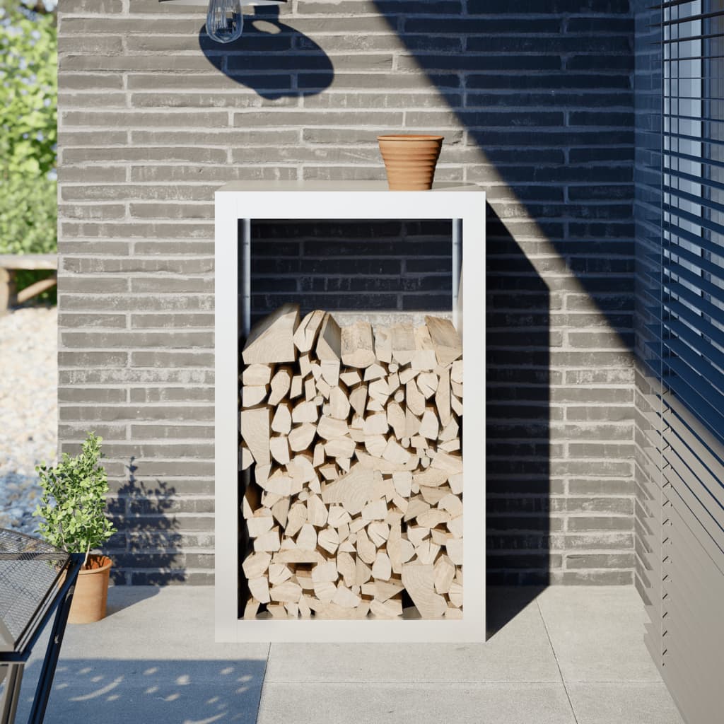 Vidaxx support à bois de chauffage 60x40x100 cm acier blanc