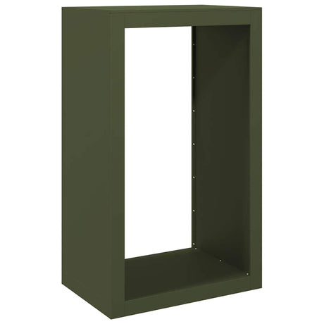 Vidaxx support à bois de chauffage 60x40x100 cm acier vert