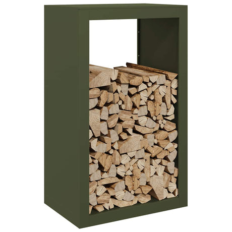 Vidaxx support à bois de chauffage 60x40x100 cm acier vert