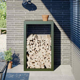 Vidaxx support à bois de chauffage 60x40x100 cm acier vert