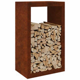Vidaxx support à bois de chauffage 60x40x100 cm en acier résistant aux intempéries