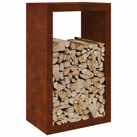 Vidaxx support à bois de chauffage 60x40x100 cm en acier résistant aux intempéries