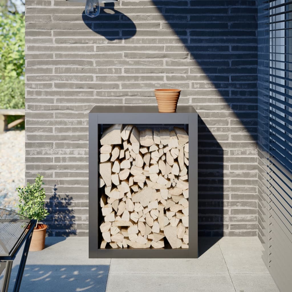 Vidaxx support à bois de chauffage 60x40x80 cm acier anthracite
