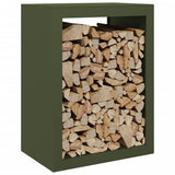 Vidaxx support à bois de chauffage 60x40x80 cm acier vert
