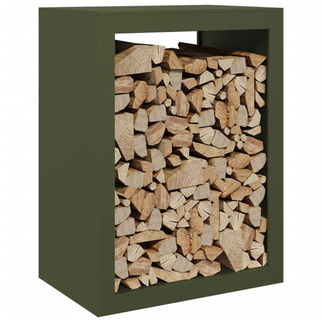 Vidaxx support à bois de chauffage 60x40x80 cm acier vert