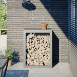 Vidaxx support à bois de chauffage 60x40x80 cm en acier inoxydable