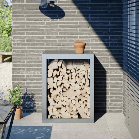 Vidaxx support à bois de chauffage 60x40x80 cm en acier galvanisé