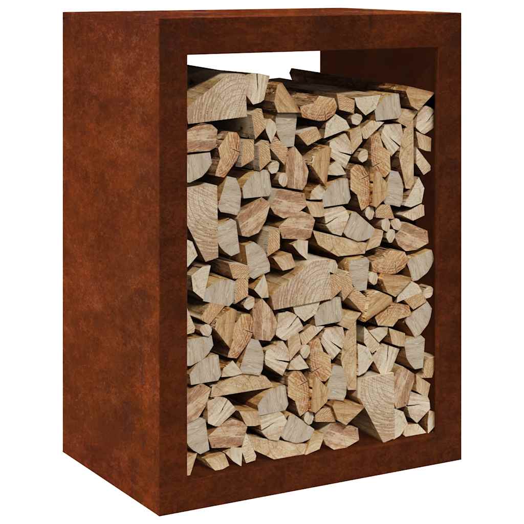 Vidaxx support à bois de chauffage 60x40x80 cm en acier résistant aux intempéries